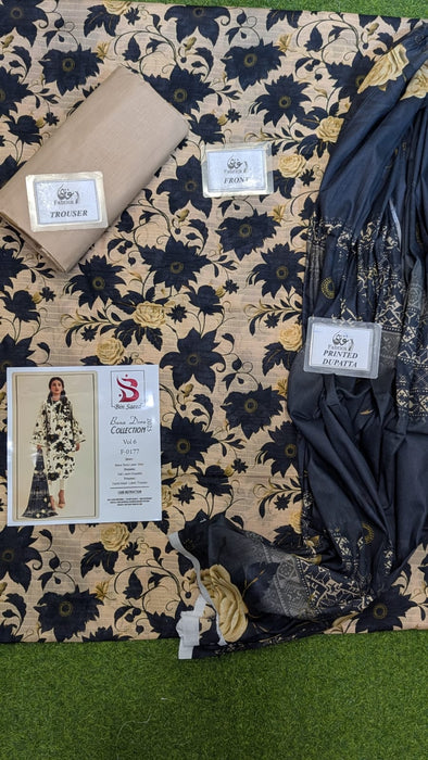 | Binsaeed | Bana Dora 3piece Unstitched Suit Summaer Lawn Collection