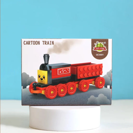 Cartoon Train Diy Building Block Toy