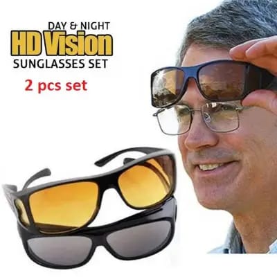 1 Pieces Hd Day & Night Vision Wrap Around Glasses