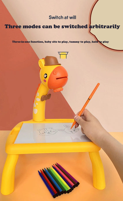 Giraffe Small Size Art Drawing Board Leds Projector