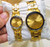 Gold Couple Watch Set – Luxury Quartz