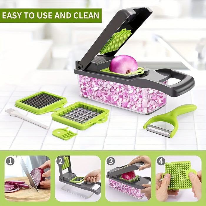 16 in 1 Multifunctional Vegetable Chopper, Slicer, Shredder