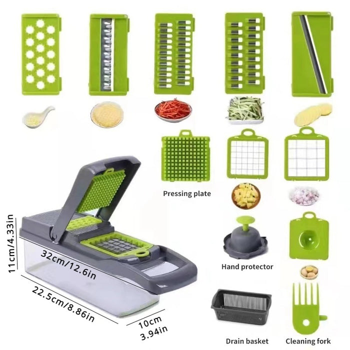 16 in 1 Multifunctional Vegetable Chopper, Slicer, Shredder