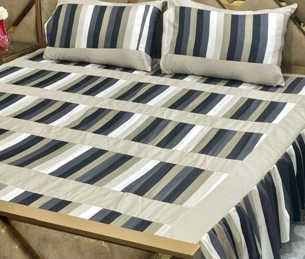3 Pc Double Bed Bedsheet Set