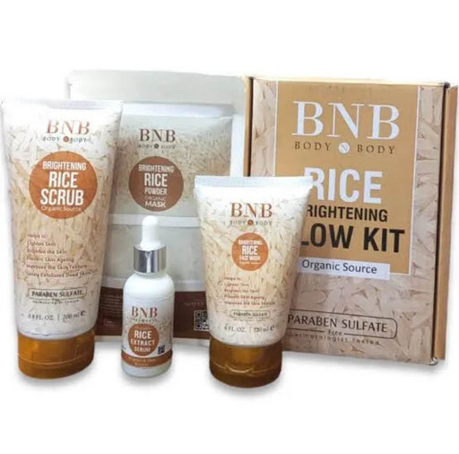 3 in 1 Brightening Glow Kit Rice Scrub Face Wash + Mask