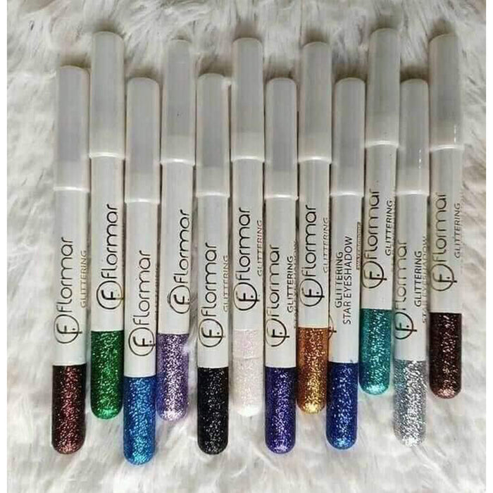 12 Flormar Glitter Eyeliner Pencils