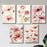 Set Of 5 Pink Flowers Floral Wall Art