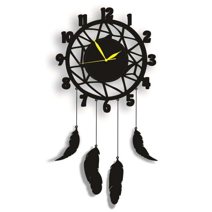 Wooden Feather, Wall Hanging Wall Clock