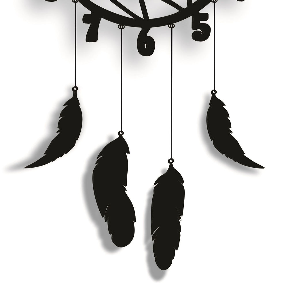 Wooden Feather, Wall Hanging Wall Clock